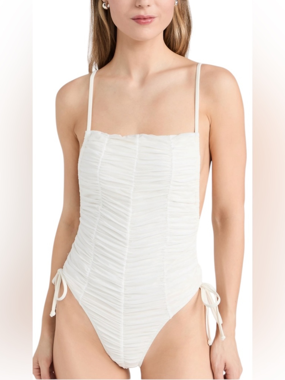 Andrea Iyamah Reco One-Piece Swimsuit in Limestone Size Small NWT
